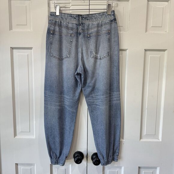 Rag & Bone Miramar Denim-Print Joggers Soft Terry Elastic Waist Loungewear Large - Picture 3 of 13
